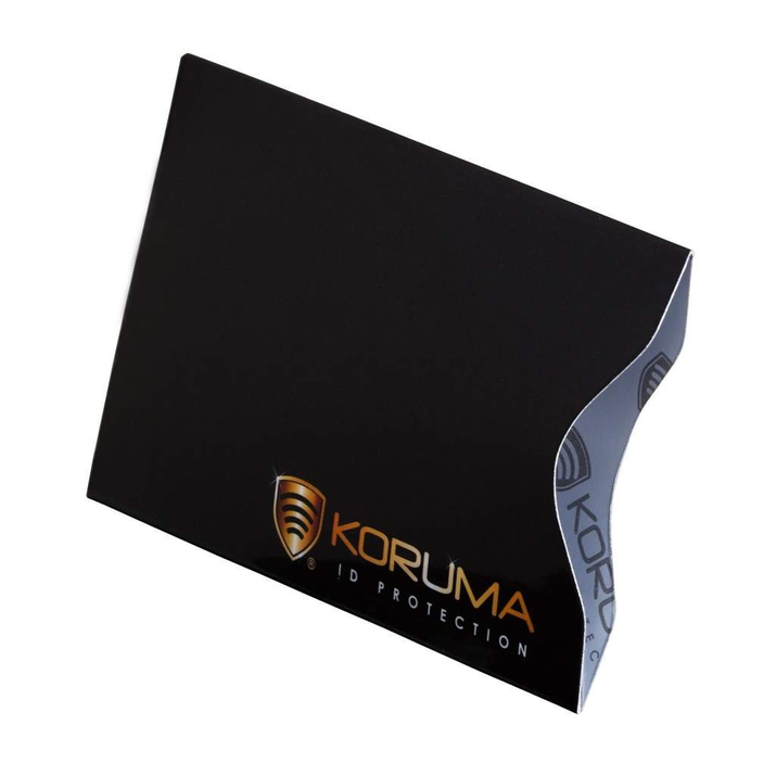 Proximity Kartenetui - Koruma (vertikal, schwarz, goldenes Logo) 5er Set.