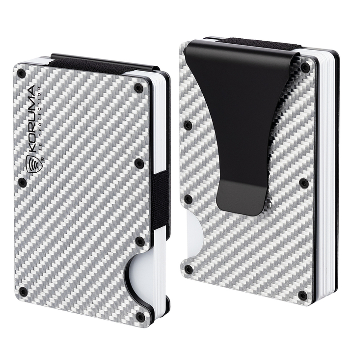 Aluminium-Diebstahlschutzhülle für Proximity-Karten (Silber, Carbon)