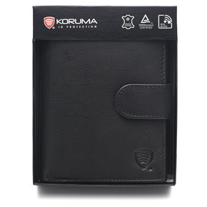 Herren-Portemonnaie aus Leder mit RFID BLOCK-Schutz (schwarz)