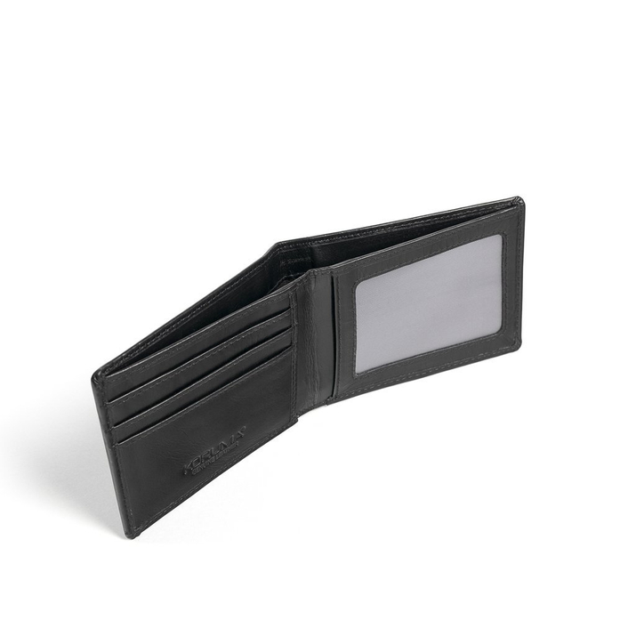Herren-Geldbörse SLIM aus Leder (Schwarz)