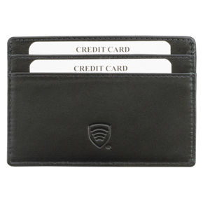 Lederetui mit RFID-Kartensperre (Schwarz)
