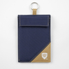 Anti-Diebstahl-Schlüsselanhänger aus Stoff (marineblau/gelb)