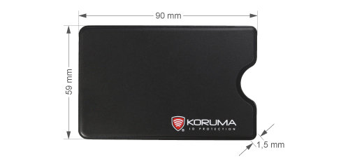 RFID-Diebstahlschutzhülle aus Kunststoff für Kreditkarten (schwarz)