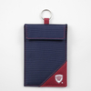 Schutz für schlüssellose Autoschlüssel - Stoffhülle (marineblau/maroon)