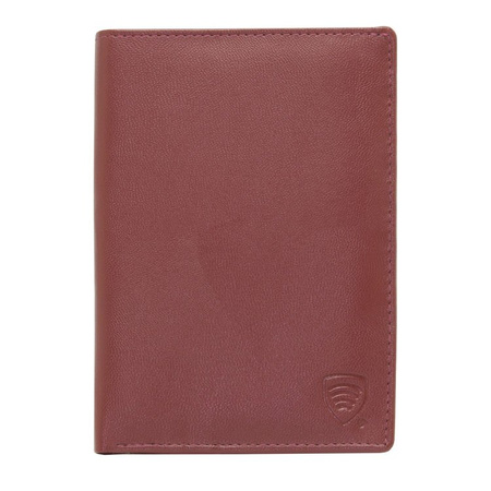 Reisebrieftasche für kontaktlose Karten und biometrischen Reisepass (Maroon)