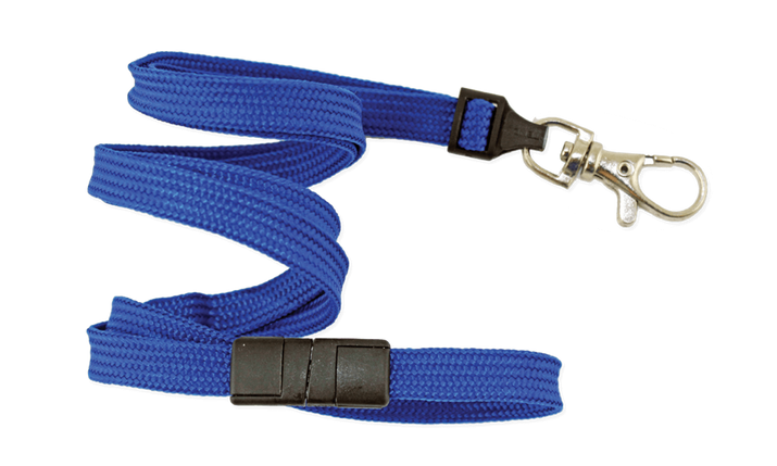 Breites 10mm sicheres verstellbares Abzeichenband + Karabinerhaken KRAB (Blau)