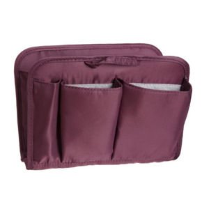 Damenhandtaschen-Organizer zum Schutz von Proximity-Karten vor unbefugtem Lesen - auberginefarben