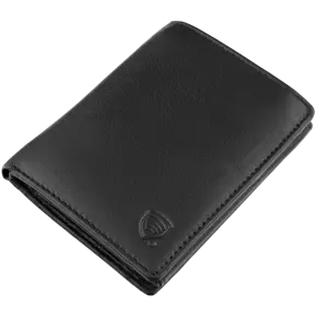 Herrenledergeldbörse mit RFID BLOCK Sicherheit (schwarz)