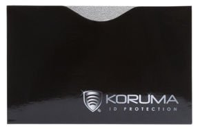 Abgeschirmtes Gehäuse zum Schutz gegen unbefugtes Lesen von Proximity-Karten - Farbe schwarz logo silber