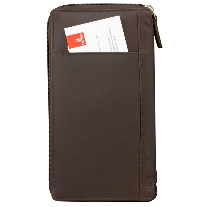 Reise-Organizer für die ganze Familie mit RFID-Schutz (Braun) - SMART RFID BLOCK