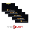  Proximity-Kartenetui - Koruma (horizontal, schwarz, goldenes Logo), 5er-Set.