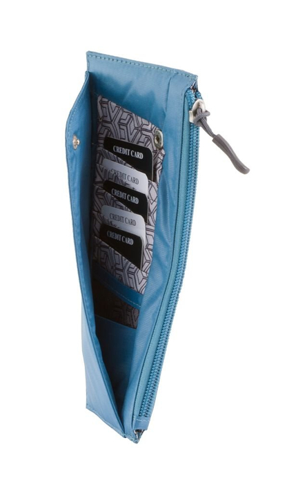 Brieftasche mit Annäherungskartensicherung (türkis) horizontal