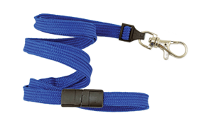 Breites 10mm sicheres verstellbares Abzeichenband + Karabinerhaken KRAB (Blau)