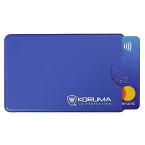 RFID-Diebstahlschutzhülle aus Kunststoff für Zahlungskarten (blau)