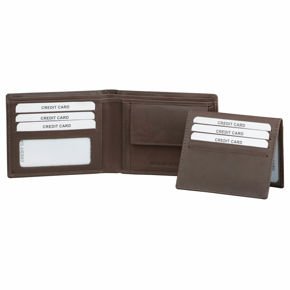Anti-Diebstahl-Brieftasche für Jugendliche 3in1 mit RFID BLOCK Schutz (braun)