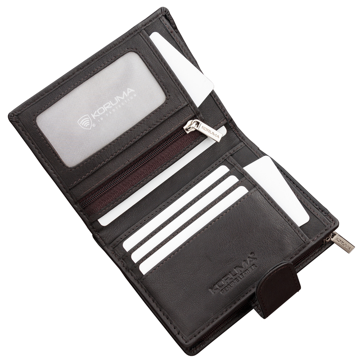 Herren-Portemonnaie aus Leder mit RFID BLOCK-Schutz (braun)