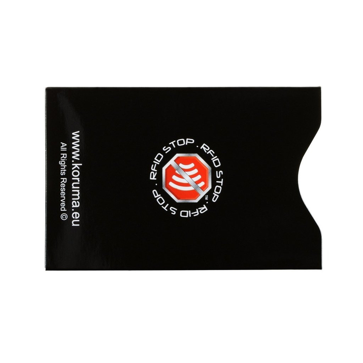 Proximity Kartenetui - Koruma (vertikal, schwarz, silbernes Logo) 10er Set.