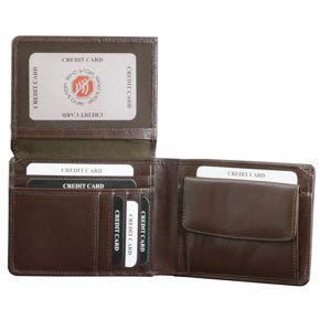 Brieftasche mit RFID-Kartenschutz - ELEGANCE (Braun)
