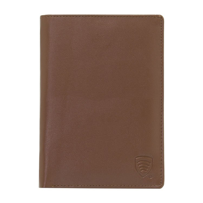 Brieftasche zum Schutz von Proximity-Karten und biometrischem Reisepass (Braun)