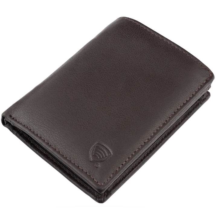 Herren-Portemonnaie aus Leder mit RFID BLOCK-Schutz (braun)