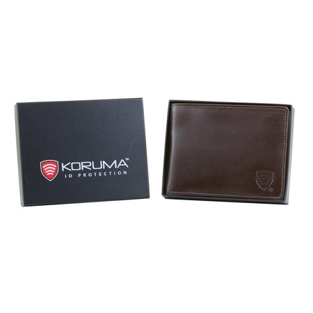 Ultradünne Brieftasche für Geldscheine und kontaktlose Karten (Braun)