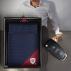 Schutz für schlüssellose Autoschlüssel - Stoffhülle (marineblau/maroon)