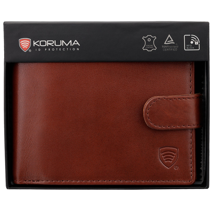 Herren Leder Anti-Diebstahl RFID Geldbörse (braun)