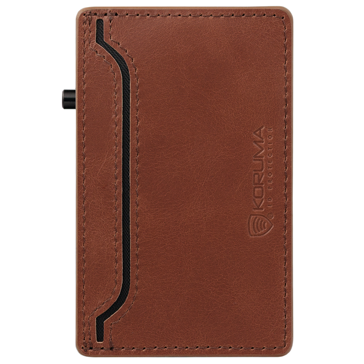 Aluminium-Portemonnaie mit Kartenschlitten und Kartenschutz (schwarz)