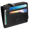 Kleines Etui für Kreditkarten und Geld - kontrastierendes Garn (Schwarz)