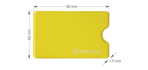 Kunststoff-Diebstahlschutzhülle für RFID-Karte (gelb)