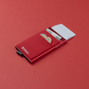 Aluminium-Portemonnaie mit Kartenschlitten und Kartenschutz (Rot)