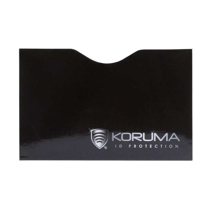 Abgeschirmtes Gehäuse zum Schutz gegen unbefugtes Lesen von Proximity-Karten - Farbe schwarz logo silber