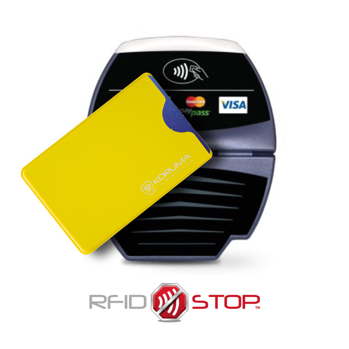 Kunststoff-Diebstahlschutzhülle für RFID-Karte (gelb)