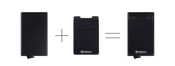 Aluminium-Kartenetui mit RFID-Kreditkartenschutz (schwarz)