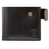 Vertikale RFID-Brieftasche aus Leder mit nahtlosem Kartenverschluss (Schwarz)