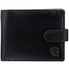 Horizontale Herrenleder-RFID-Brieftasche für Karten und Münzen (schwarz)