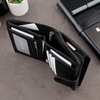 Herren-Portemonnaie aus Leder mit RFID BLOCK-Schutz (schwarz)