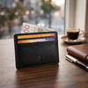 Lederetui mit RFID-Kartensperre (Schwarz)