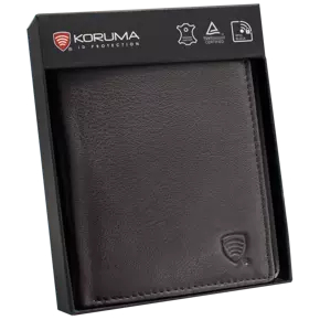 Herren-Portemonnaie aus Leder mit RFID BLOCK-Schutz (braun)