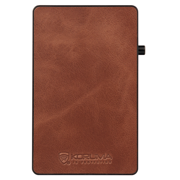 Aluminium-Portemonnaie mit Kartenschlitten und Kartenschutz (schwarz)