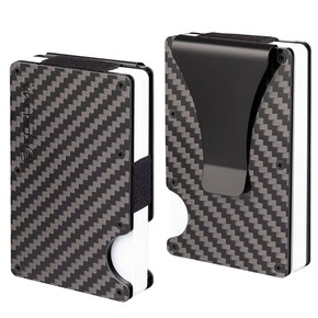 Aluminium-Diebstahlschutzhülle für Proximity-Karten (schwarz, carbon)
