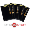 Proximity Kartenetui - Koruma (vertikal, schwarz, goldenes Logo) 5er Set.