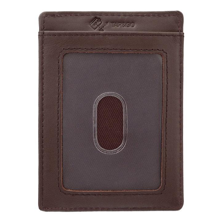 RFID-Kartenetui aus Leder (Braun)