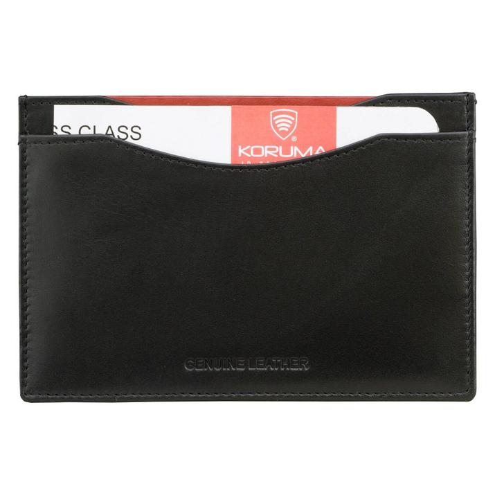Ledertasche für biometrischen Reisepass (Schwarz)