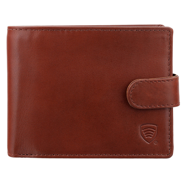 Herren Leder Anti-Diebstahl RFID Geldbörse (braun)