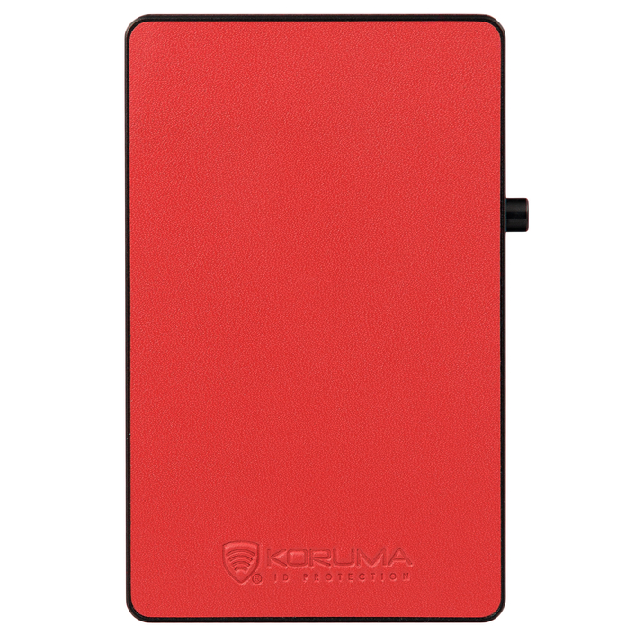 Aluminium-Portemonnaie mit Kartenschlitten und Kartenschutz (schwarz)