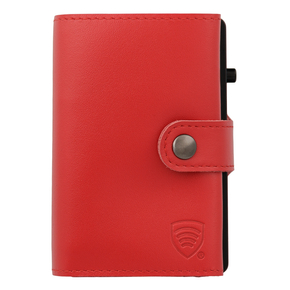 Aluminium-Portemonnaie mit Kartenschlitten und Kartenschutz (schwarz)