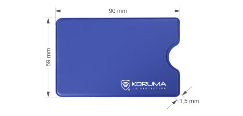 RFID-Diebstahlschutzhülle aus Kunststoff für Zahlungskarten (blau)