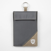 Schlüsselloses Anti-Diebstahl-Etui aus Stoff (grau/sand)