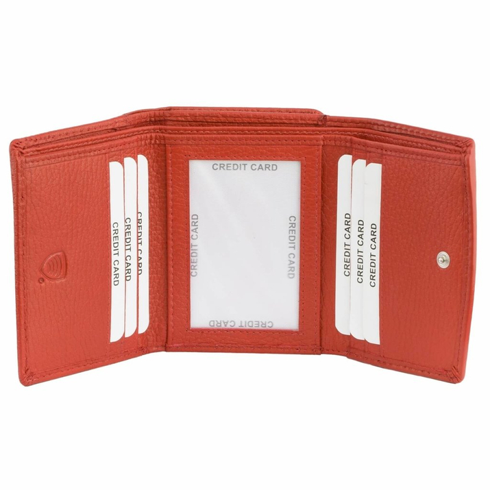 Kleines Portemonnaie für Frauen mit RFID-Schutz (rot)